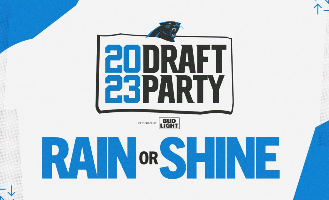 We're still on! - Come celebrate the No. 1 Draft Pick at the Panthers Draft Party, presented by Bud Light