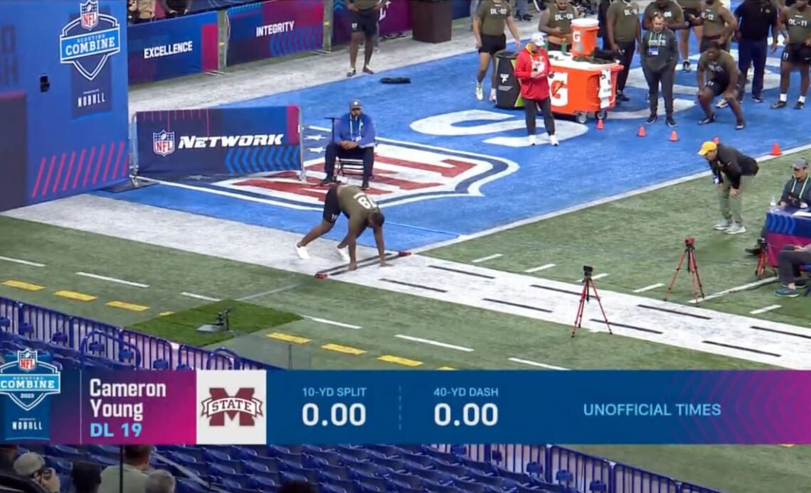 Cameron Young Runs Official 5.10-Second 40-Yard Dash At 2023 Combine