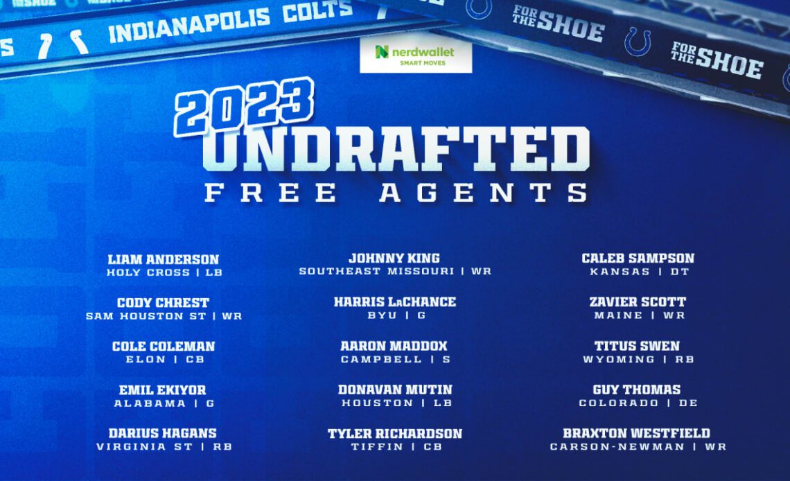 Colts sign 15 undrafted free agents