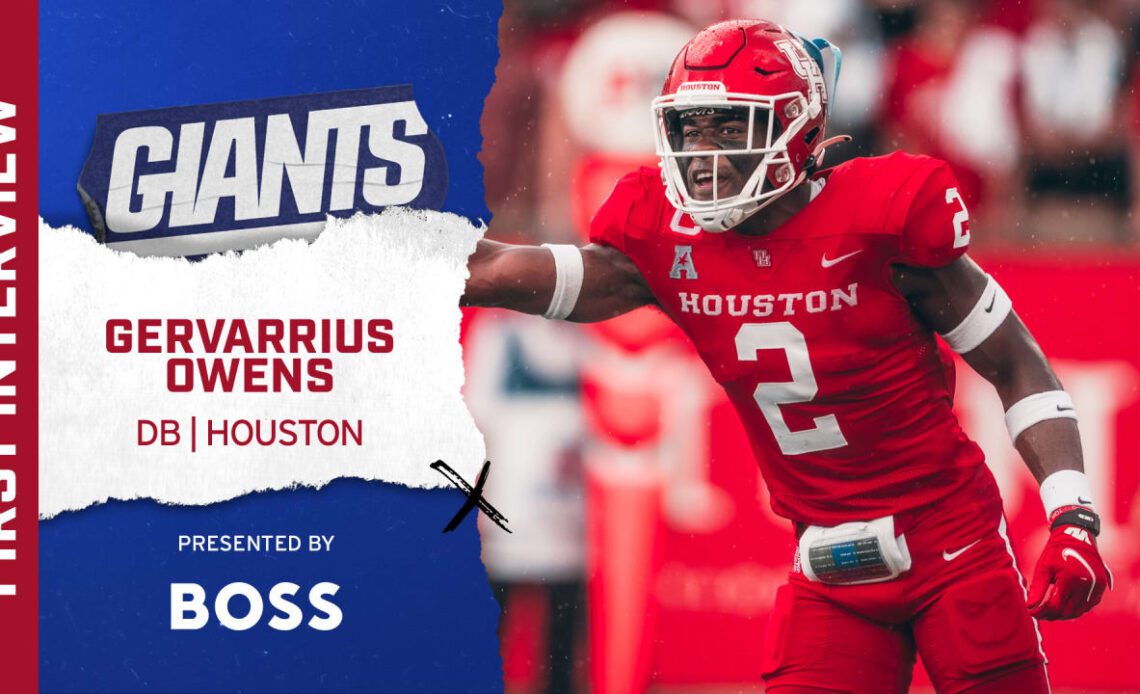 Gervarrius Owens' first interview as a Giant