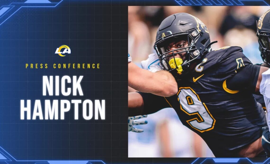 New Los Angeles Rams OLB Nick Hampton describes his "relentless" playing style