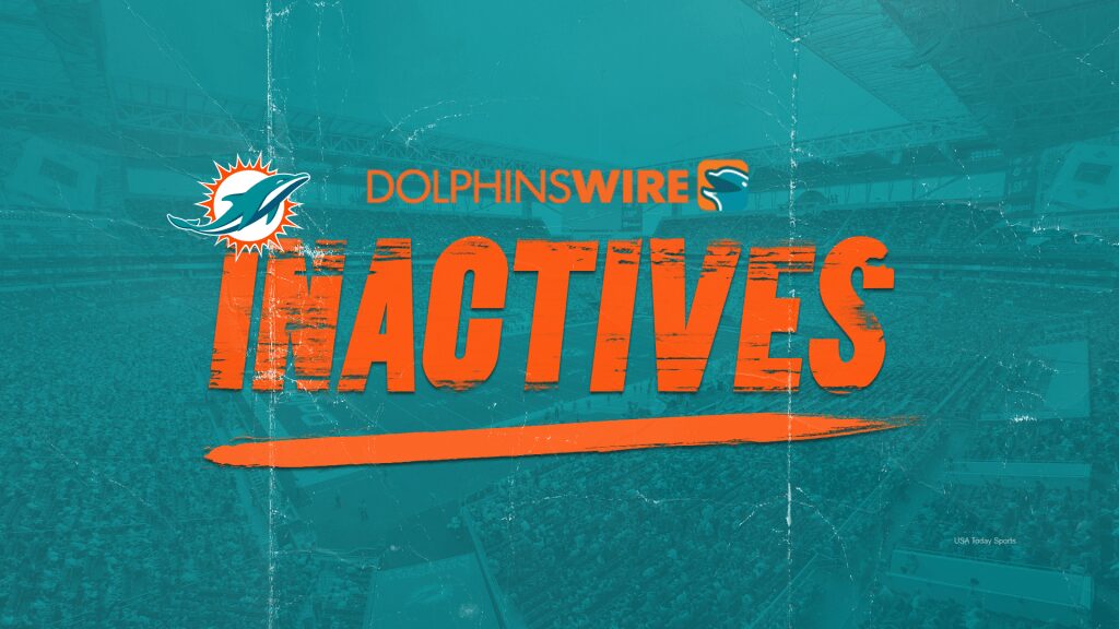 Dolphins’ list of inactives vs. Jets for Week 12