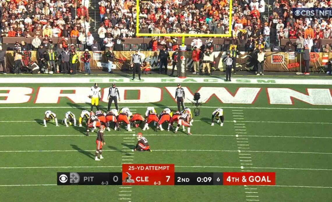 Dustin Hopkins' 25-yard FG extends Browns' lead to 10-0 vs. Steelers
