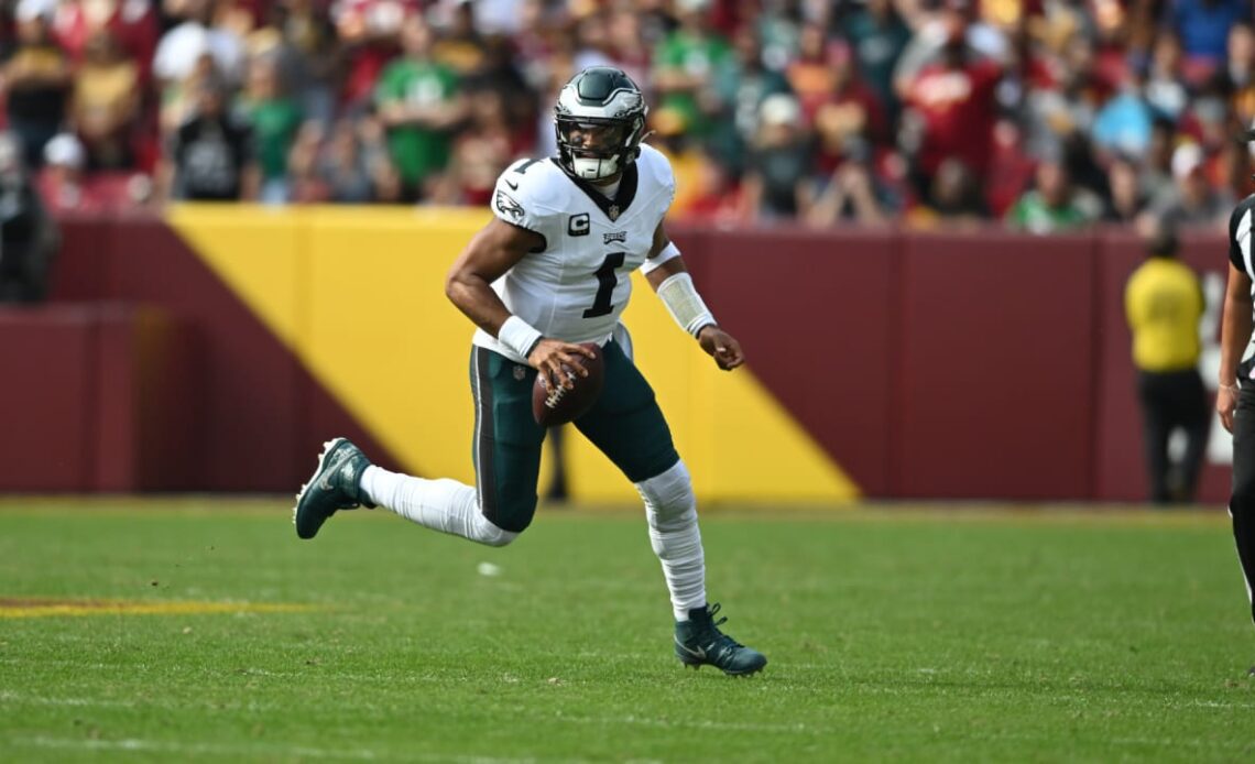 Highlights: Jalen Hurts' best plays from 4-TD game vs. Commanders