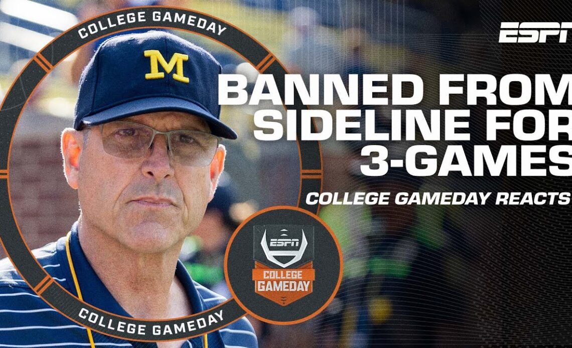Reacting to the Big Ten BANNING Jim Harbaugh from the sideline for 3 games | College GameDay