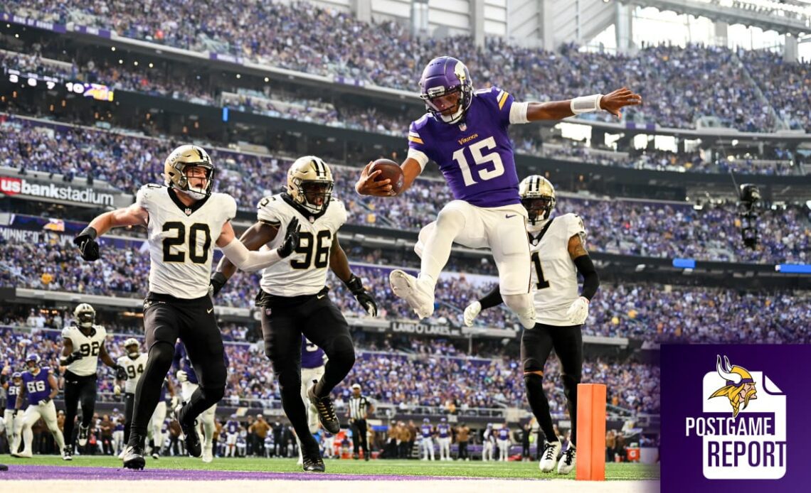 Vikings Postgame Report: The Vikings Defeat The Saints 27-19, Hockenson Has A Huge Day | NO