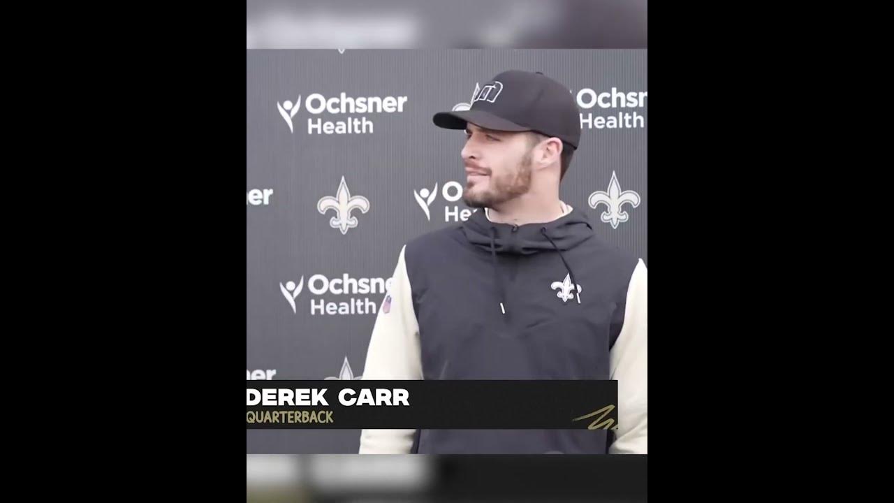 Derek Carr was asked with how he deals with parenting after getting booed by Saints fans (📺 FOX)