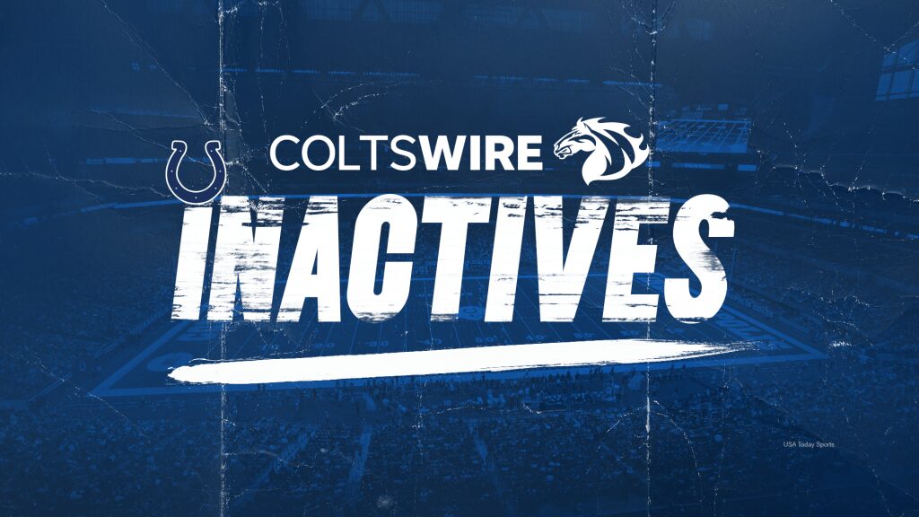 Indianapolis Colts vs. Tampa Bay Buccaneers: Inactive players Week 12