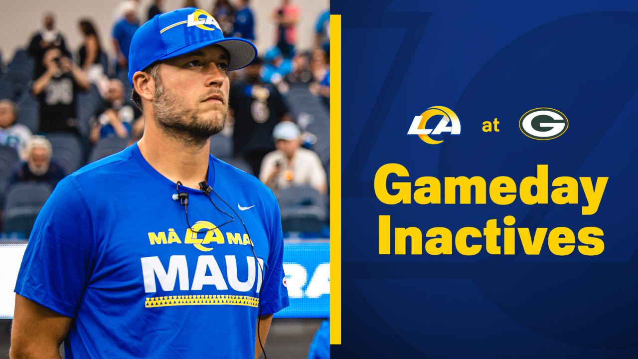 Matthew Stafford, Rob Havenstein and Ernest Jones among Rams' inactives for Week 9 at Packers