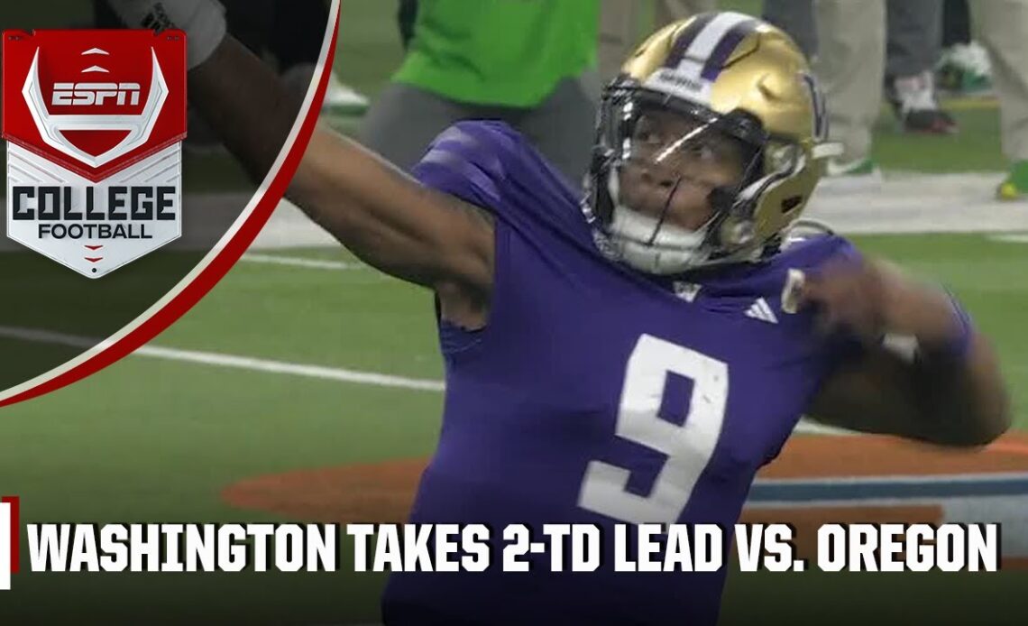 Michael Penix Jr.’s deep pass leads to TD from Washington’s Bernard | ESPN College Football