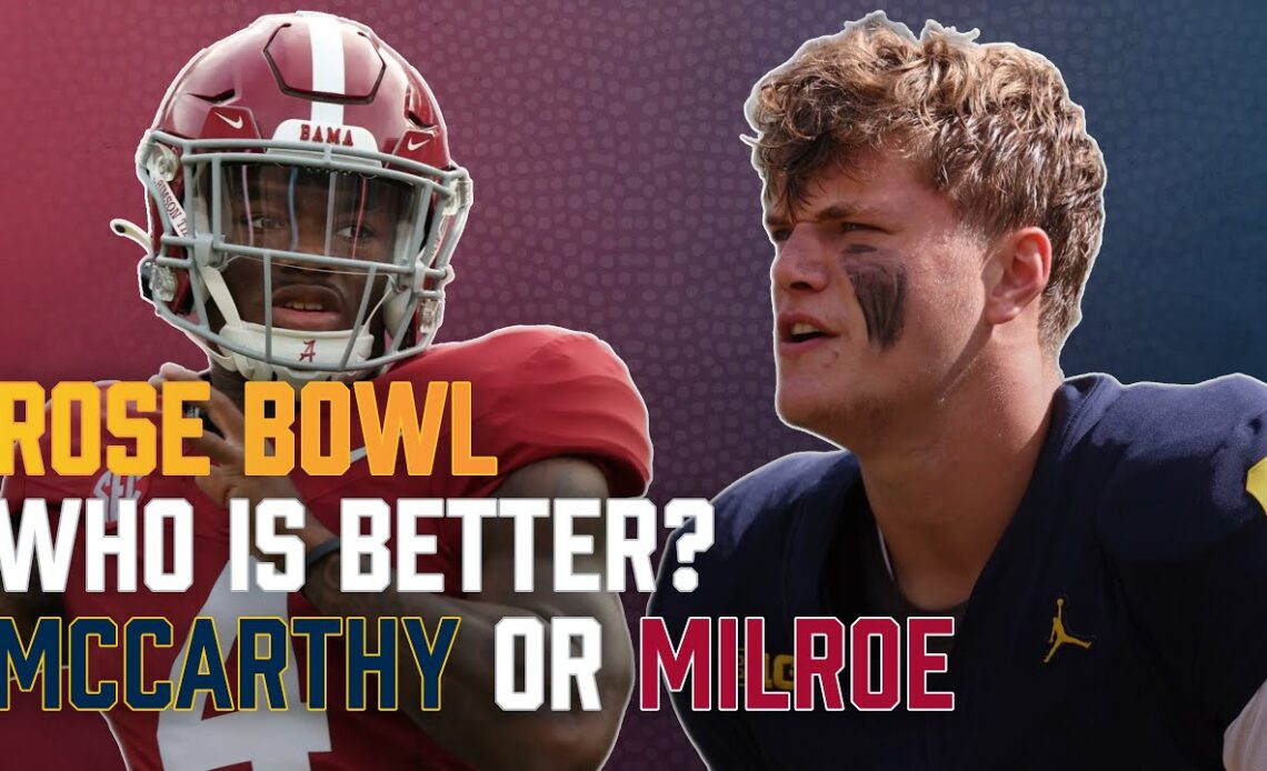 Michigan vs Alabama Quarterback Comparison - Jalen Milroe vs JJ McCarthy | College Football 2023