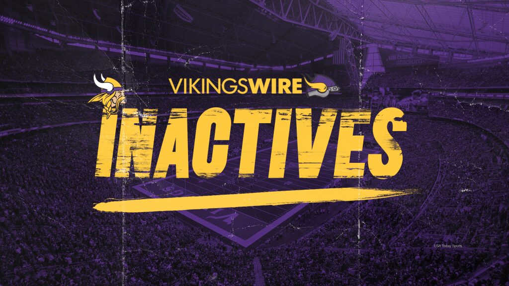 Vikings inactives include Akayleb Evans, Brian Asamoah II to play