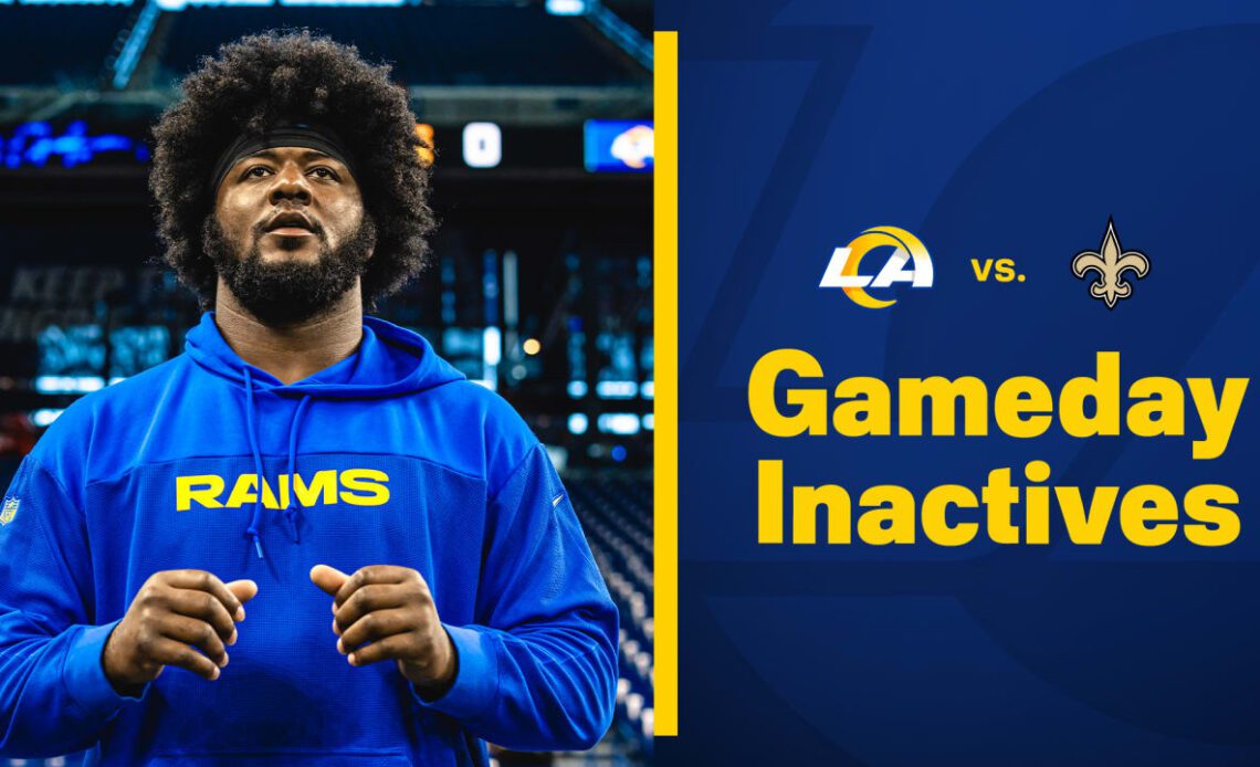 Defensive back Tre Tomlinson and defensive end Desjuan Johnson among Rams' inactives for Week 16 vs. Saints