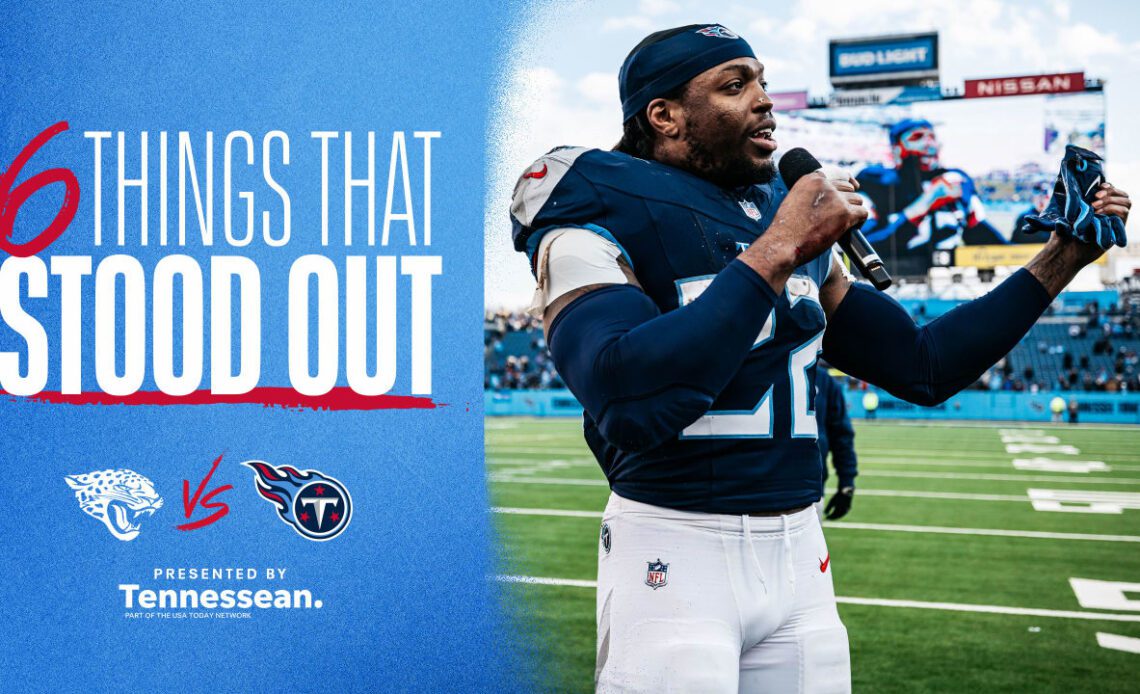 Six Things That Stood Out for the Titans During, and After, Sunday's Win Over the Jaguars