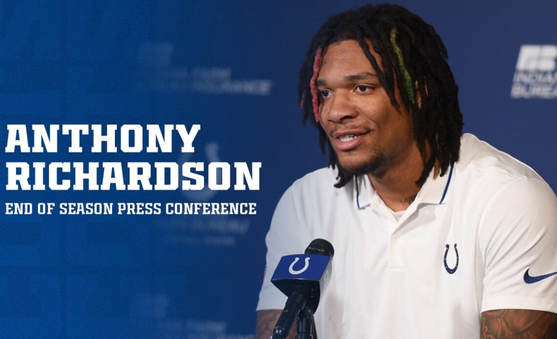 Anthony Richardson, end of 2023 season press conference