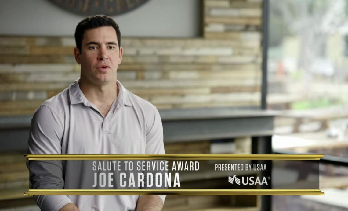Joe Cardona wins Salute to Service Award