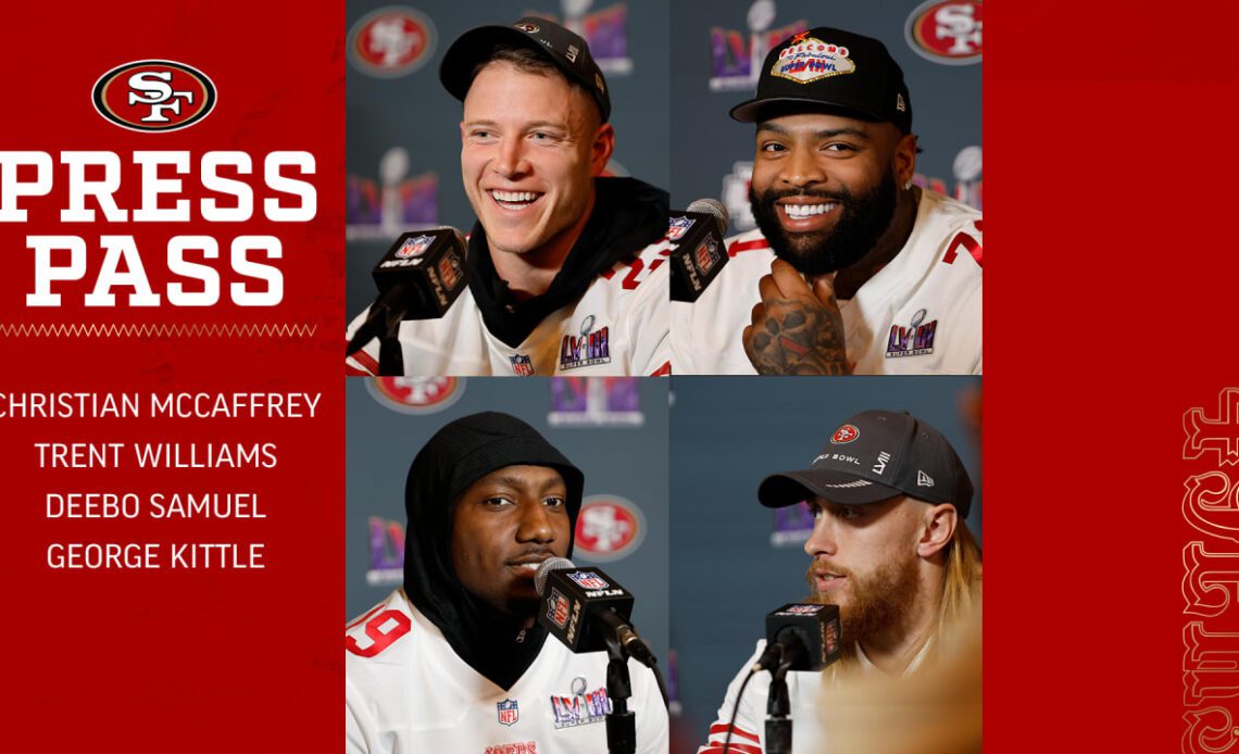 McCaffrey, Williams, Samuel, Kittle Talk Super Bowl Readiness