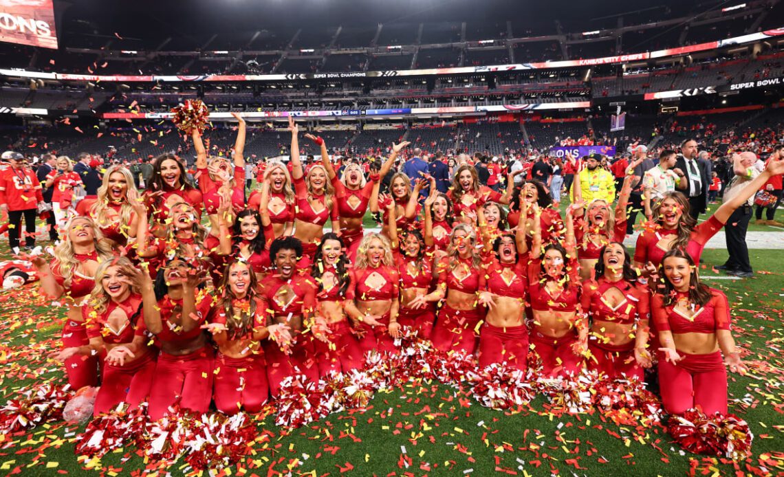 Photos: Chiefs Cheer and Entertainment Team during Super Bowl LVIII