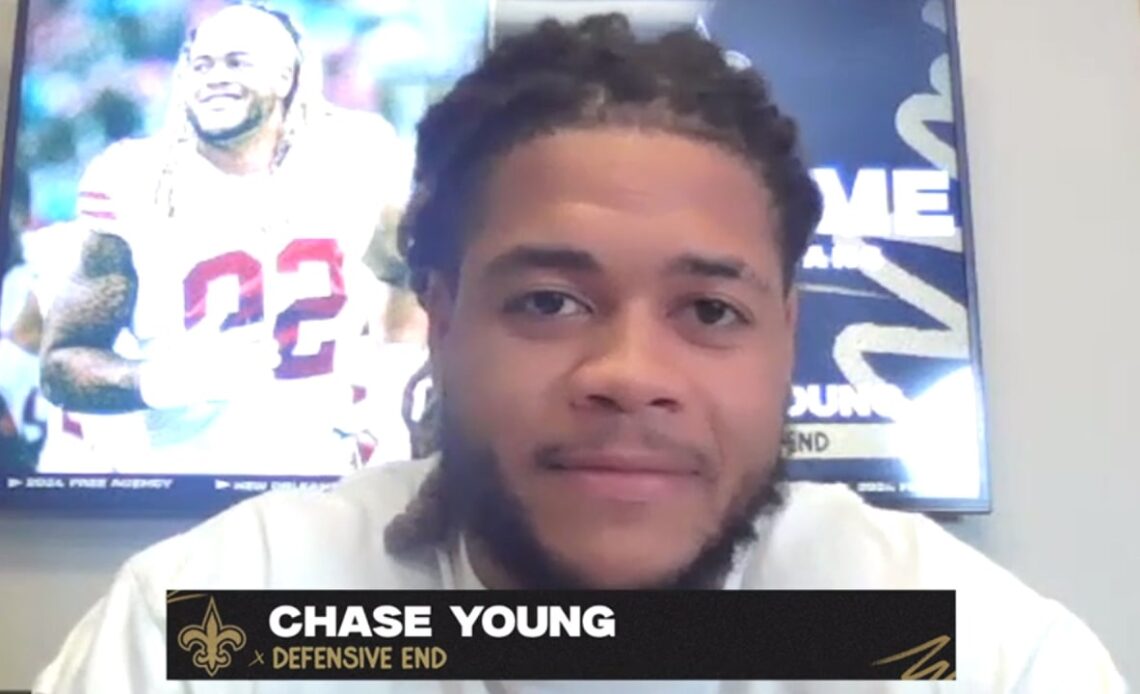 Saints DE Chase Young's first interview with New Orleans 3/18/24