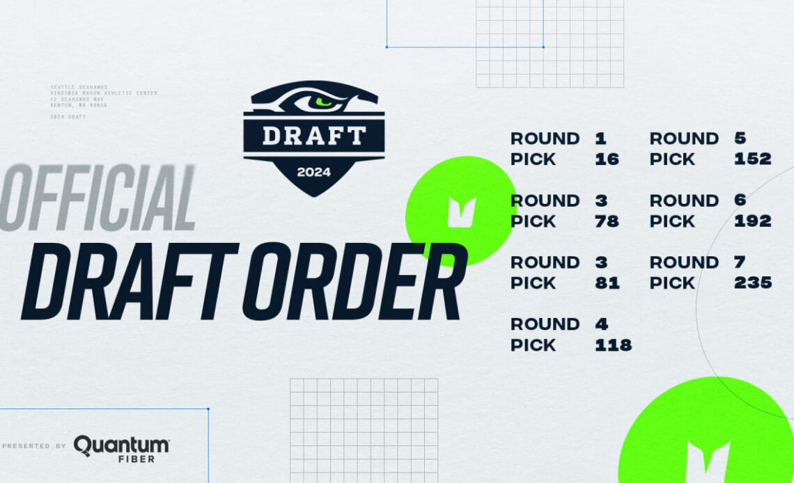 2024 NFL Draft Order Set, Seahawks Hold Seven Picks, Including No. 16 Overall