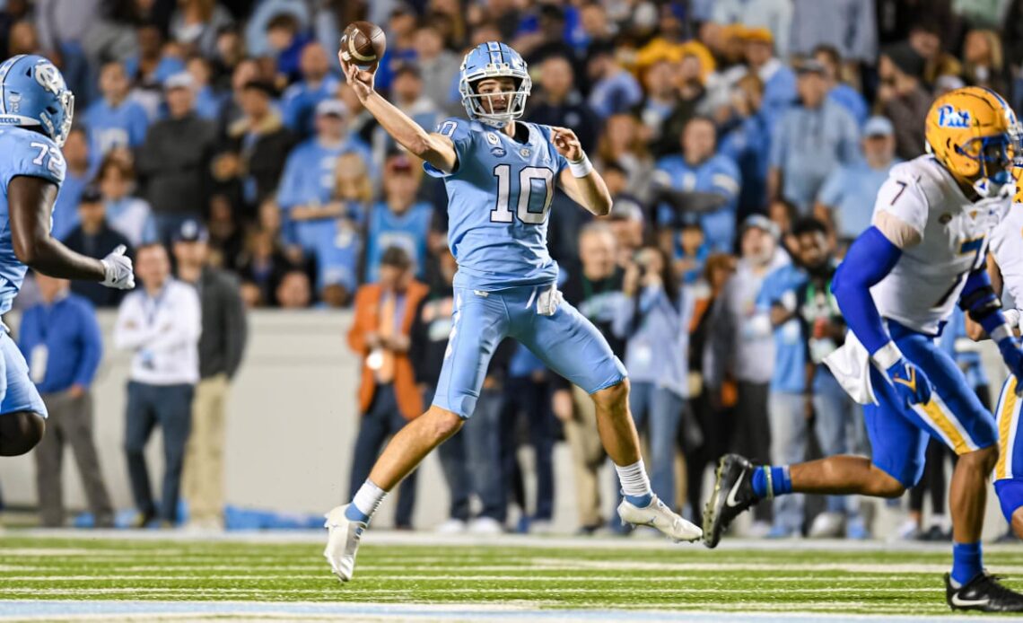 Patriots First Round Pick Drake Maye In Action