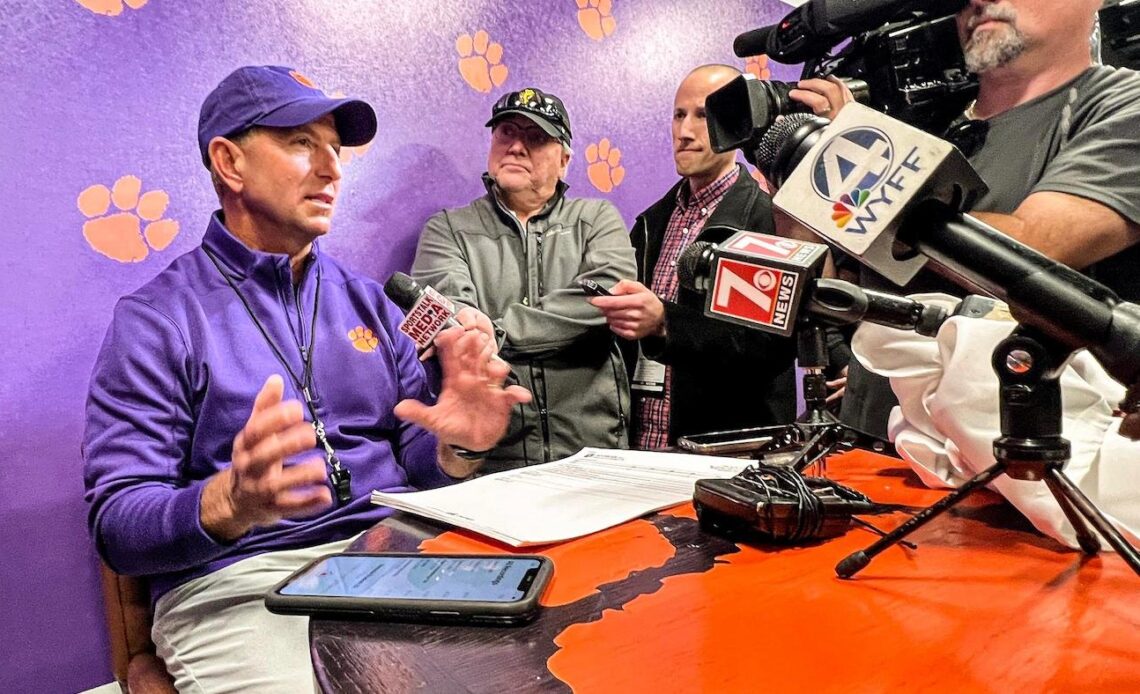 Clemson coach Dabo Swinney defends approach to transfer portal: 'We like our guys, we like our starters'