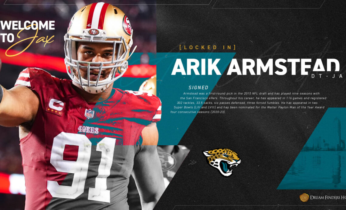 Defensive Lineman Arik Armstead Signs Deal with Jaguars