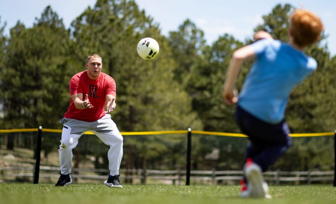 Garett Bolles visits Vertical Skills Academy to play soccer with kids, host Q&A session