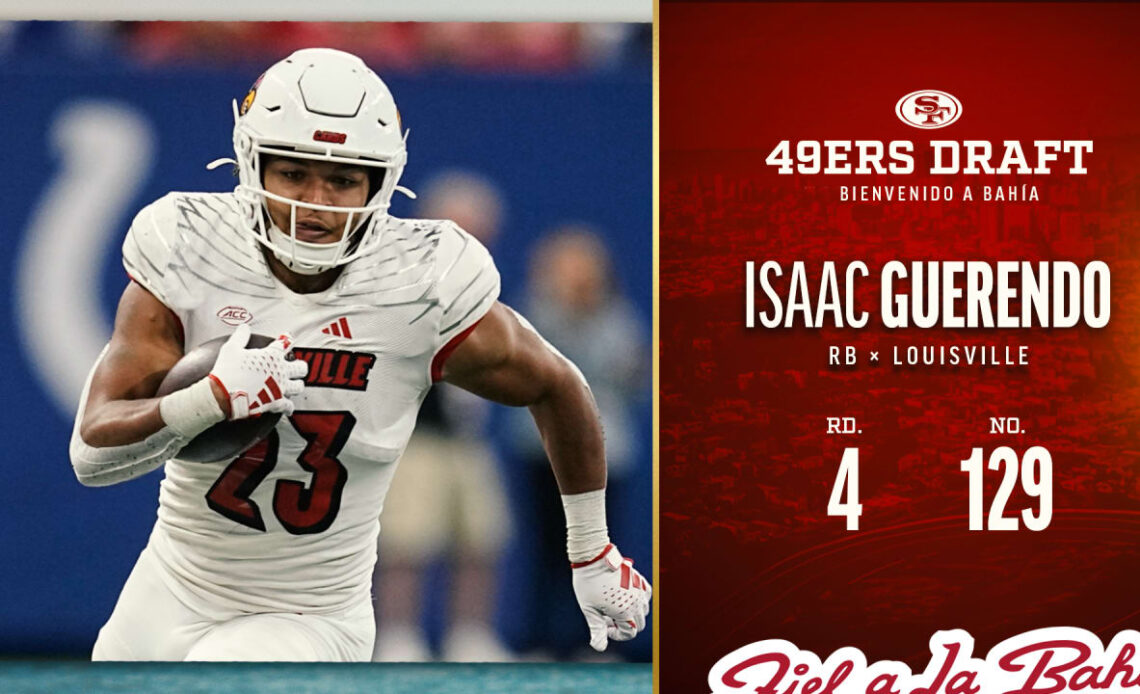 Los 49ers Eligen al Corredor, Isaac Guerendo, con el Pick 129 del NFL Draft 2024