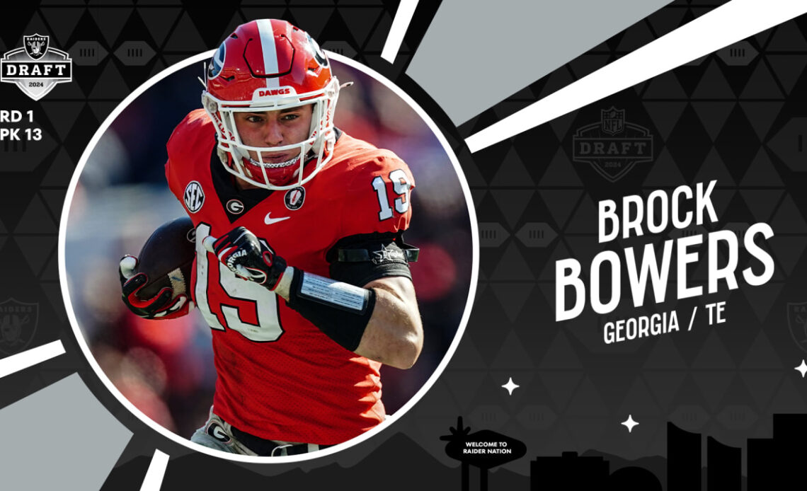 Raiders select Brock Bowers with the 13th overall pick in the 2024 NFL Draft