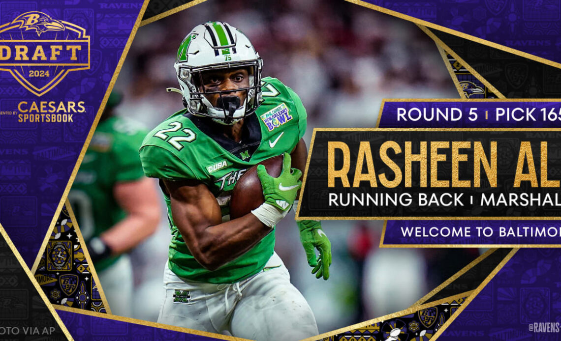 Ravens Select Running Back Rasheen Ali in Round 5