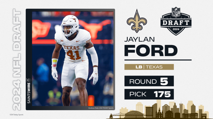 Texas LB Jaylan Ford selected by Saints in fifth round of NFL draft