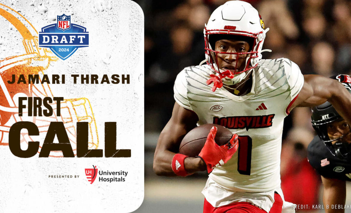 WR Jamari Thrash gets The Draft Call at No. 156 Overall | Cleveland Browns