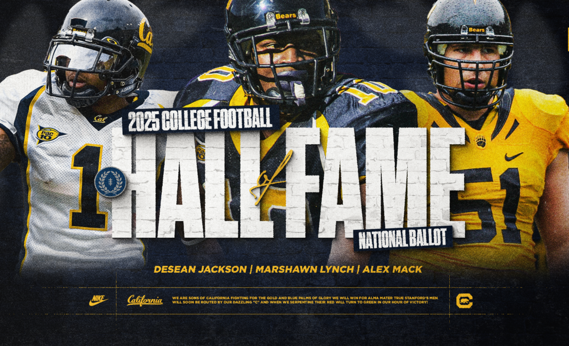 Cal Trio On 2025 College Football HOF National Ballot