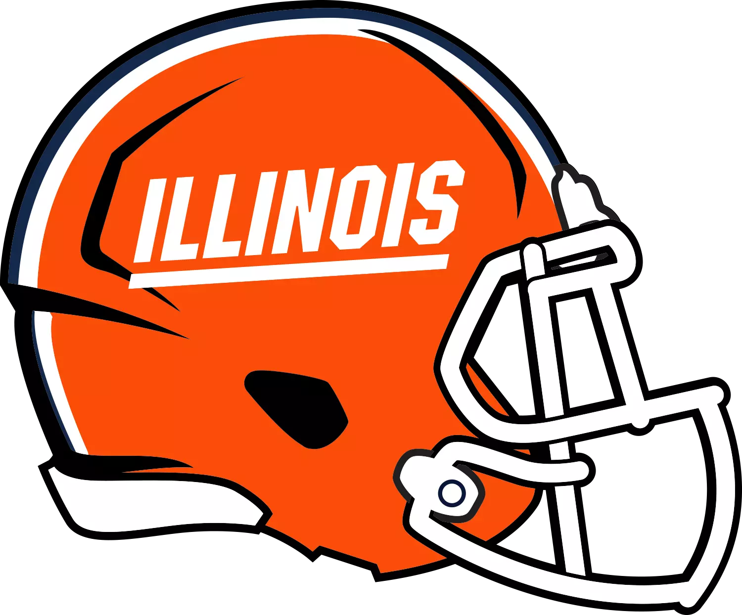 Underlined Illinois Helmet