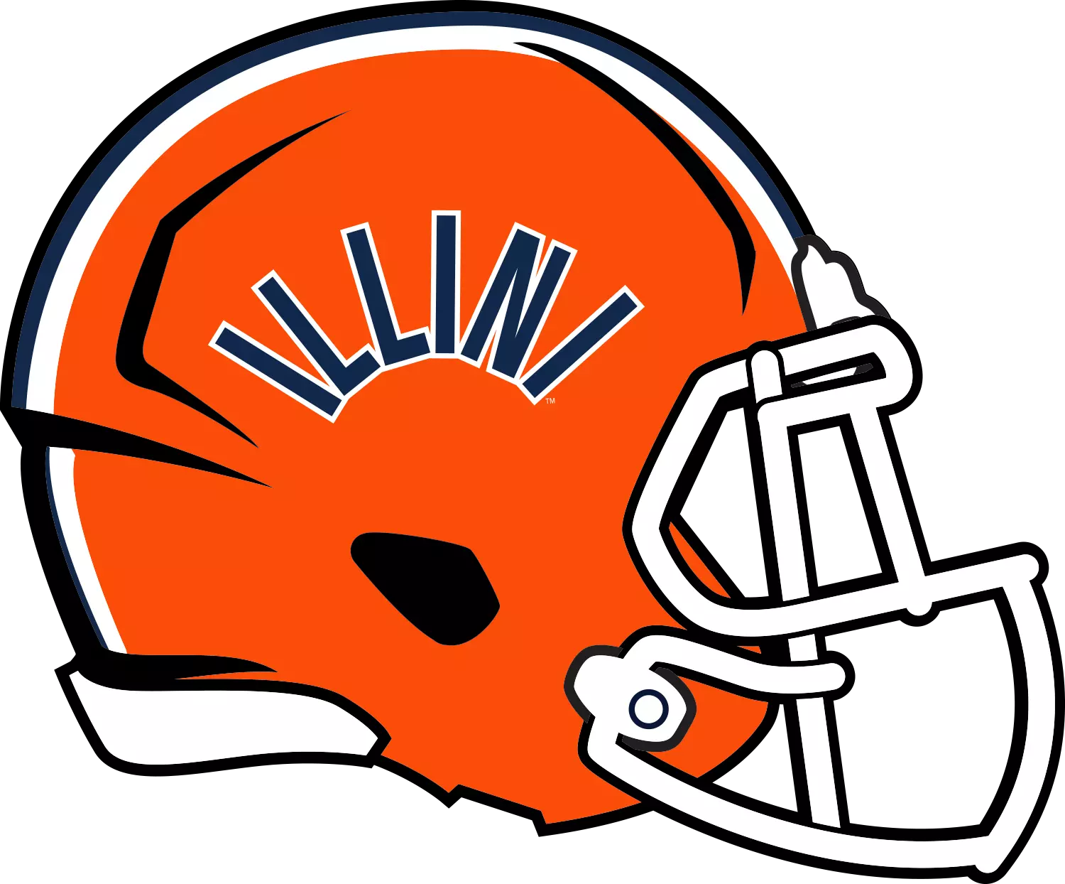 Arched Illini Helmet