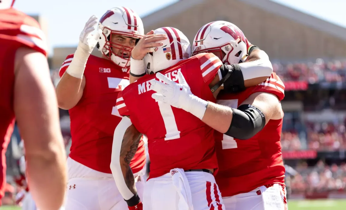 Wisconsin Badgers during an NCAA college football game against the South Dakota Coyotes, Saturday, Sept. 7, 2024, in Madison, Wis. (Photo by David Stluka/Wisconsin Athletic Communications)