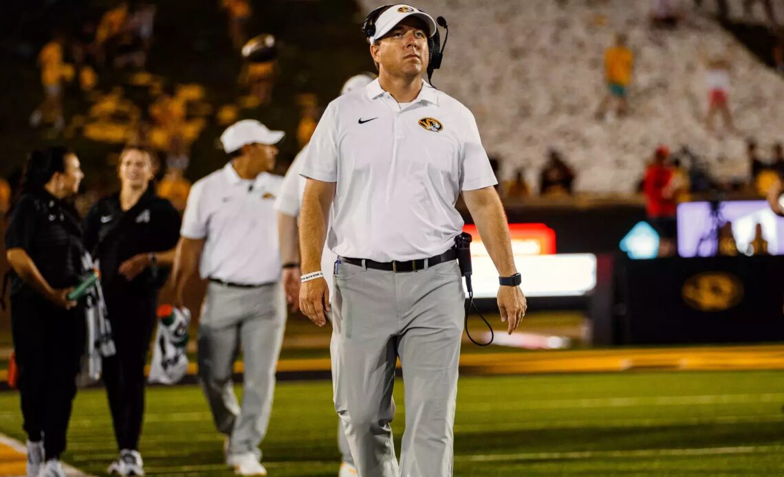 Head coach Eliah Drinkwitz during Mizzou's game against Murray State