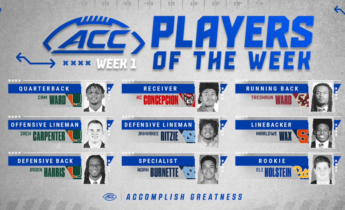 Week 1 ACC Football Players of the Week
